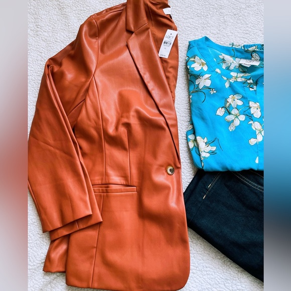 Loft faux leather blazer - Picture 1 of 11